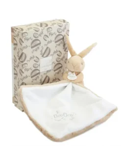 Doudou et Compagnie Lapin DOUDOU® - Doudou Lapin mouchoir- 10 cm - Beige> Doudou Mouchoir|Petit Format
