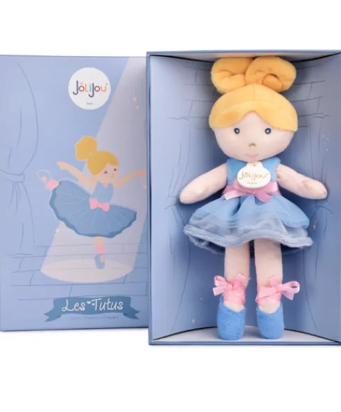 Doudou et Compagnie Ma poupée ballerine - Bleu - 25 cm> Poupées De Chiffon