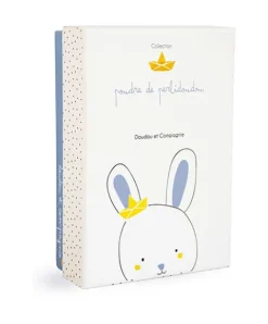 Doudou et Compagnie Mini doudou attache sucette lapin matelot bleu - 15 cm> Petit Format|Doudou Plat