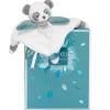 Doudou et Compagnie Mini doudou Panda gris - 20 cm> Doudou Plat