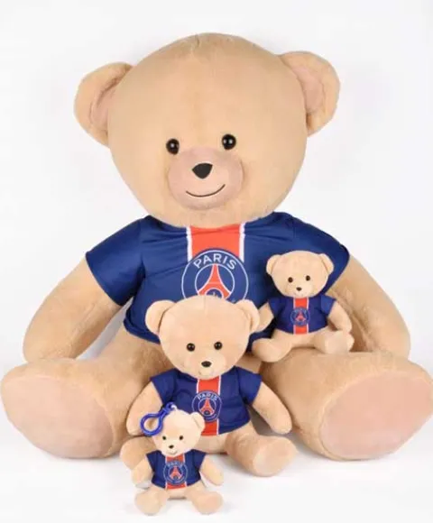 Doudou et Compagnie Ours en peluche geant avec maillot PSG - 60 cm> Peluches Géantes|Les Ours En Peluche