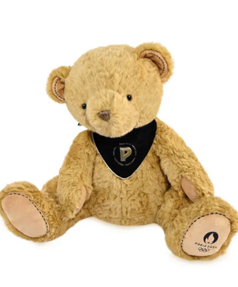 Doudou et Compagnie Ours en peluche marron Paris 2024 - avec bandana - 37 cm> Peluches|Les Ours En Peluche