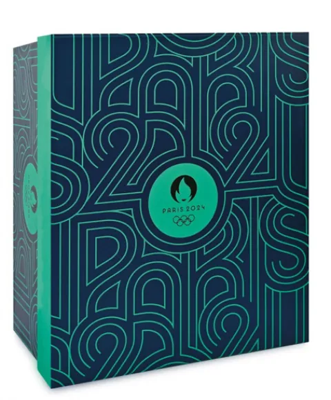 Doudou et Compagnie Ours en peluche Premium blanc avec bandana Paris 2024 - 37 cm> Peluches|Les Ours En Peluche