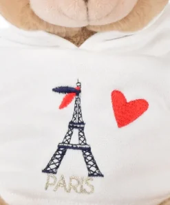 Doudou et Compagnie Ours Peluche Sweat Tour Eiffel 28 cm : Souvenir Paris><noscript><img width=