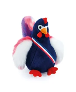 Doudou et Compagnie Peluche coq bleu marine - 24 cm - Fabriqué en France> Peluches