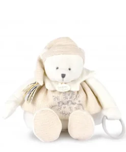 Doudou et Compagnie Peluche eveil Bébé Ours Blanc - 30 cm - Collection Anniversaire> Hochets Et Pantins D'Activités|Peluches