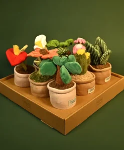 Doudou et Compagnie Peluche fleur - 9 cm - Botanique - Pot Violet><noscript><img width=