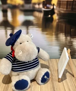 Doudou et Compagnie Peluche Hippopotame avec Béret et Marinière - 26 cm><noscript><img width=