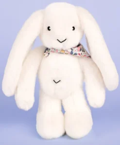 Doudou et Compagnie Peluche lapin Blanc 35 cm - Lapin Fleurette><noscript><img width=