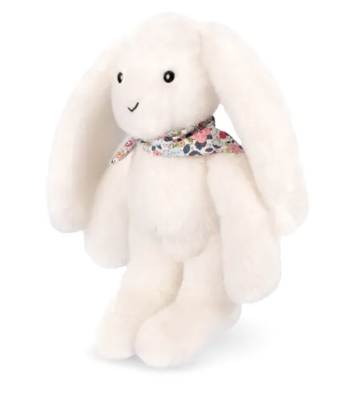 Doudou et Compagnie Peluche lapin blanc 25 cm - Lapin Fleurette> Peluches