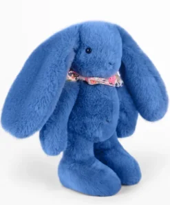 Doudou et Compagnie Peluche lapin bleu 25 cm - Lapin Fleurette><noscript><img width=