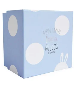 Doudou et Compagnie Peluche Lapin Bonbon Bleu - 20 cm> Peluches