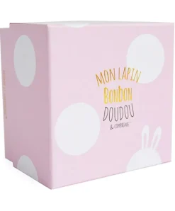 Doudou et Compagnie Peluche Lapin Bonbon Rose - 20 cm> Peluches