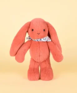 Doudou et Compagnie Peluche lapin orange 25 cm - Lapin Fleurette> Peluches