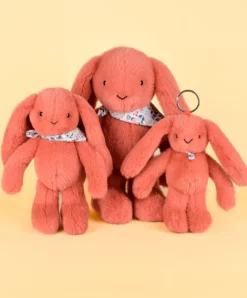 Doudou et Compagnie Peluche lapin Orange Terracotta 35 cm - Lapin Fleurette><noscript><img width=