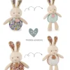 Doudou et Compagnie Peluche lapin pop-up - Vert amande et corail> Petit Format|Balles Sensorielles