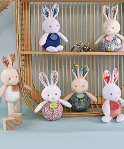 Doudou et Compagnie Peluche lapin Pâques pop-up - Bleu><noscript><img width=