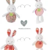 Doudou et Compagnie Peluche lapin Pâques pop-up - Rose pale> Petit Format|Balles Sensorielles