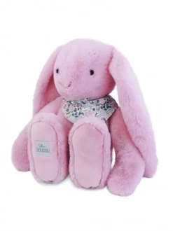 Doudou et Compagnie Peluche lapin Rose XXL - Lapin Fleurette 50 cm><noscript><img width=