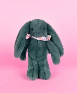 Doudou et Compagnie Peluche lapin vert 25 cm - Lapin Fleurette><noscript><img width=