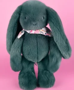 Doudou et Compagnie Peluche lapin Vert 35 cm - Lapin Fleurette> Peluches