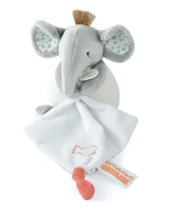 Doudou et Compagnie Peluche éléphant avec doudou mouchoir - 15 cm> Doudou Mouchoir|Peluches