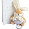 Doudou et Compagnie Peluche musicale lapin de sucre Blanc - 20 cm> Boîte À Musique