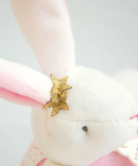Doudou et Compagnie Peluche musicale lapin étoile rose - 14 cm> Boîte À Musique