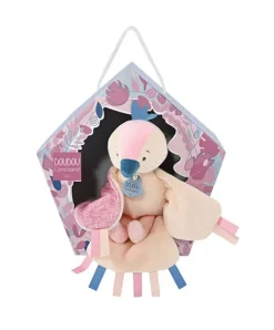 Doudou et Compagnie peluche musicale oiseau Cui-cui - Rose> Doudou Plat|Boîte À Musique