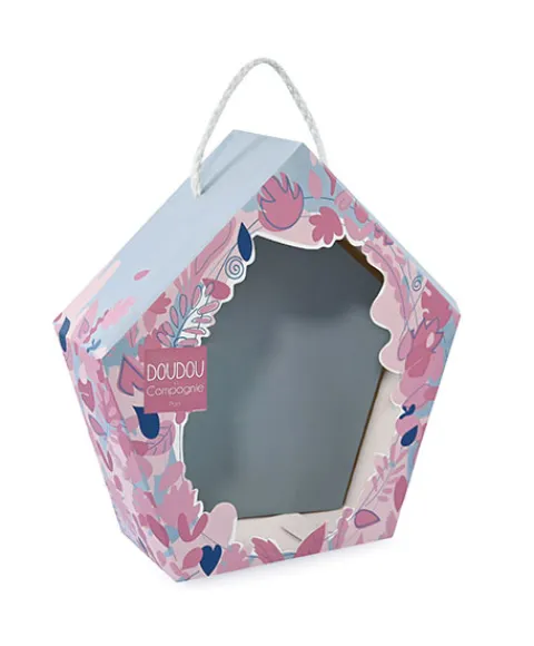 Doudou et Compagnie peluche musicale oiseau Cui-cui - Rose> Doudou Plat|Boîte À Musique