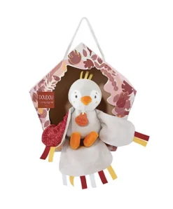 Doudou et Compagnie Peluche musicale oiseau-Cui-Cui -Terracotta> Doudou Plat|Boîte À Musique