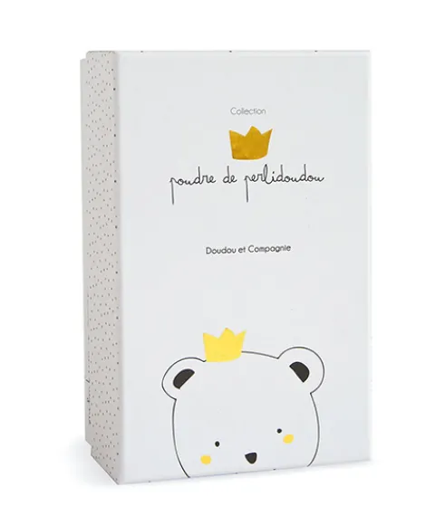 Doudou et Compagnie Peluche musicale ours Petit Roi marron - 14 cm> Boîte À Musique