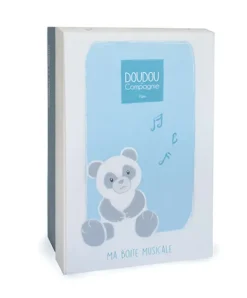 Doudou et Compagnie Peluche musicale Panda gris - 20 cm><noscript><img width=