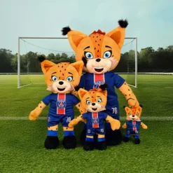 Doudou et Compagnie Peluche officielle PSG Mascotte Germain Le Lynx - 25 cm><noscript><img width=