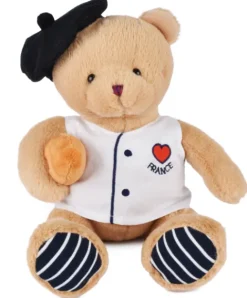 Doudou et Compagnie Peluche Ours beige - Chef avec baguette - 25 cm> Peluches|Peluche Adulte