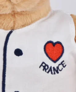 Doudou et Compagnie Peluche Ours beige - Chef avec baguette - 25 cm><noscript><img width=