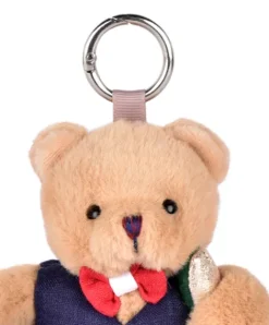 Doudou et Compagnie Peluche Ours beige- porte-clé - Célébration - 15 cm><noscript><img width=