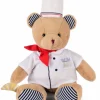 Doudou et Compagnie Peluche Ours Chef avec toque de Cuisinier- 28 cm> Peluches|Les Ours En Peluche