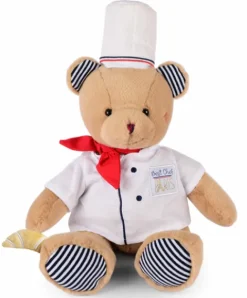 Doudou et Compagnie Peluche Ours Chef avec toque de Cuisinier- 28 cm> Peluches|Les Ours En Peluche
