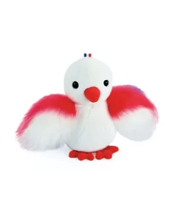 Doudou et Compagnie Peluche poussin blanc - 15 cm - Fabriqué en France> Peluches