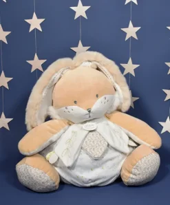 Doudou et Compagnie Peluche range pyjama lapin de sucre Blanc - 38 cm> Peluches