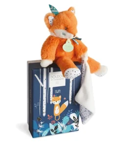 Doudou et Compagnie Peluche Renard avec Doudou Tiwipi - 21 cm> Peluche Avec Doudou