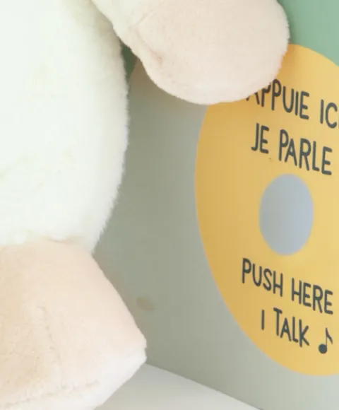 Doudou et Compagnie Peluche vache - 17 cm - DOUDOU de la ferme avec boite sonore> Peluches