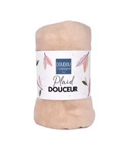 Doudou et Compagnie Plaid douceur 70*100cm - Beige> Les Plaids