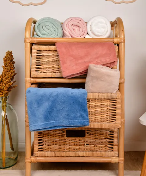 Doudou et Compagnie Plaid douceur 70*100cm - Bleu> Les Plaids