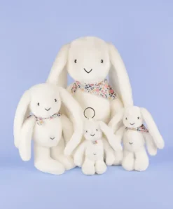 Doudou et Compagnie Porte clé en peluche Lapin Blanc- 18 cm - Lapin Fleurette><noscript><img width=