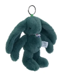 Doudou et Compagnie Porte clé en peluche Lapin Vert - 18 cm - Lapin Fleurette><noscript><img width=