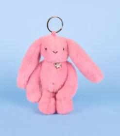 Doudou et Compagnie Porte clé en peluche Lapin Rose - 18 cm - Lapin Fleurette><noscript><img width=