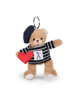 Doudou et Compagnie Porte clé Ours Marinière Tour Eiffel : Paris Chic- 15 cm> Peluches|Les Ours En Peluche