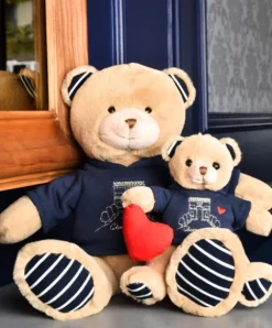 Doudou et Compagnie Porte clé Ours sweat marine Champs Elysées - 15 cm><noscript><img width=
